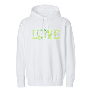 Irish Tooth Love Shamrock Dentist St Patricks Day Adult Funny Gift Garment-Dyed Fleece Hoodie