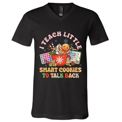 I Teach Little Smart Cookies To Talk Back Speech Therapy V-Neck T-Shirt