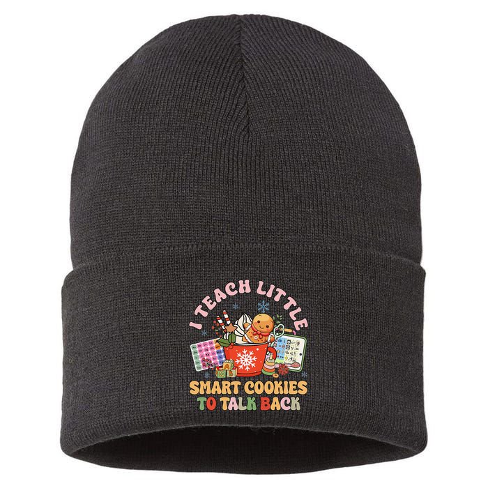 I Teach Little Smart Cookies To Talk Back Speech Therapy Sustainable Knit Beanie