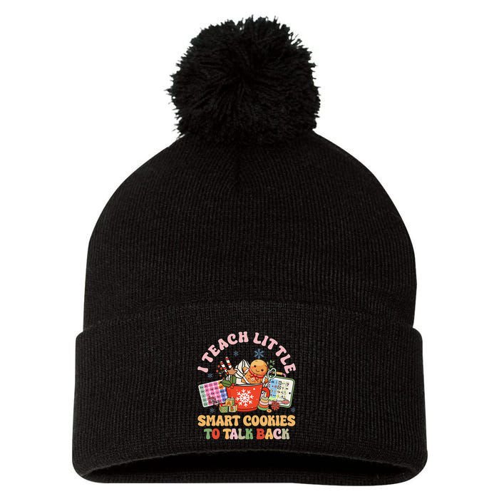 I Teach Little Smart Cookies To Talk Back Speech Therapy Pom Pom 12in Knit Beanie