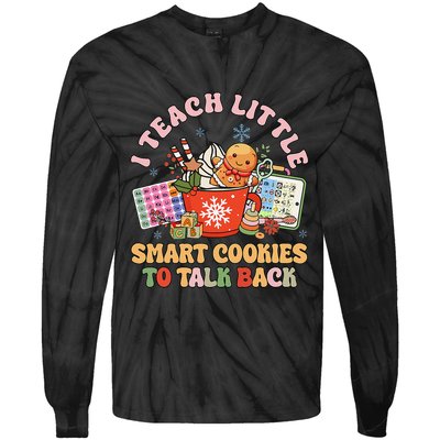 I Teach Little Smart Cookies To Talk Back Speech Therapy Tie-Dye Long Sleeve Shirt