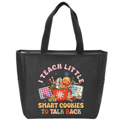 I Teach Little Smart Cookies To Talk Back Speech Therapy Zip Tote Bag