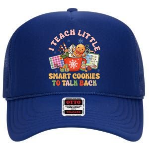 I Teach Little Smart Cookies To Talk Back Speech Therapy High Crown Mesh Back Trucker Hat