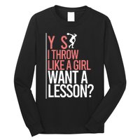 I Throw Like A Girl Discus Throwing Track And Field Discus Long Sleeve Shirt