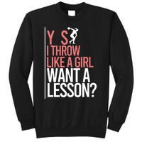 I Throw Like A Girl Discus Throwing Track And Field Discus Sweatshirt