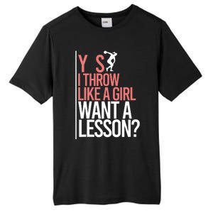 I Throw Like A Girl Discus Throwing Track And Field Discus Tall Fusion ChromaSoft Performance T-Shirt