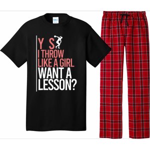 I Throw Like A Girl Discus Throwing Track And Field Discus Pajama Set