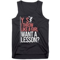 I Throw Like A Girl Discus Throwing Track And Field Discus Tank Top