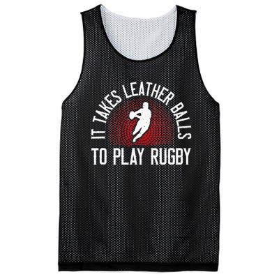 It Takes Leather Balls To Play Rugby Funny Rugby Player Mesh Reversible Basketball Jersey Tank