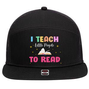 I Teach Little People To Read 7 Panel Mesh Trucker Snapback Hat