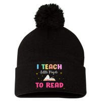 I Teach Little People To Read Pom Pom 12in Knit Beanie