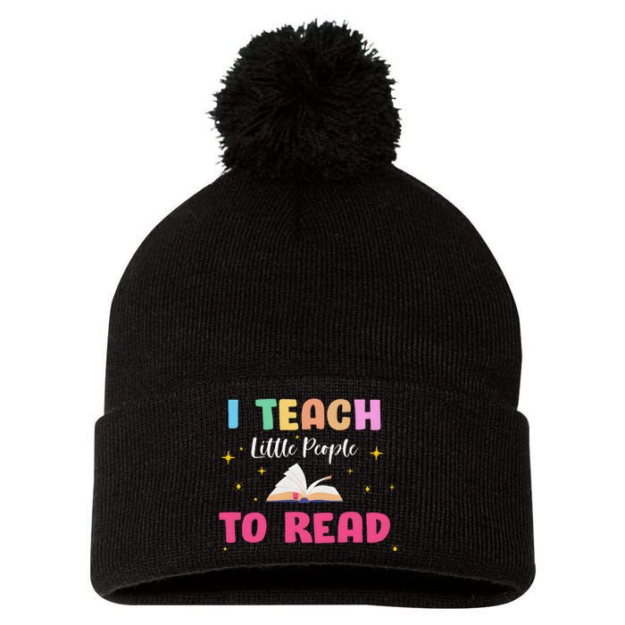 I Teach Little People To Read Pom Pom 12in Knit Beanie