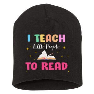 I Teach Little People To Read Short Acrylic Beanie