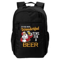 It's The Most Wonderful Time For A Beer Funny Santa Christmas Backpack