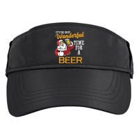 It's The Most Wonderful Time For A Beer Funny Santa Christmas Adult Drive Performance Visor