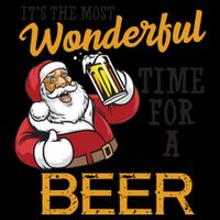 It's The Most Wonderful Time For A Beer Funny Santa Christmas Mug