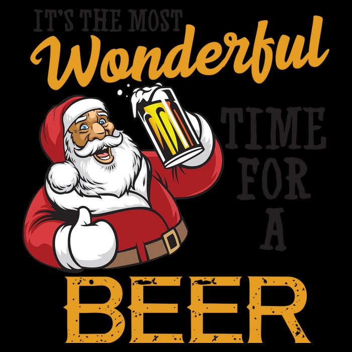 It's The Most Wonderful Time For A Beer Funny Santa Christmas Mug