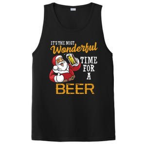 It's The Most Wonderful Time For A Beer Funny Santa Christmas PosiCharge Competitor Tank