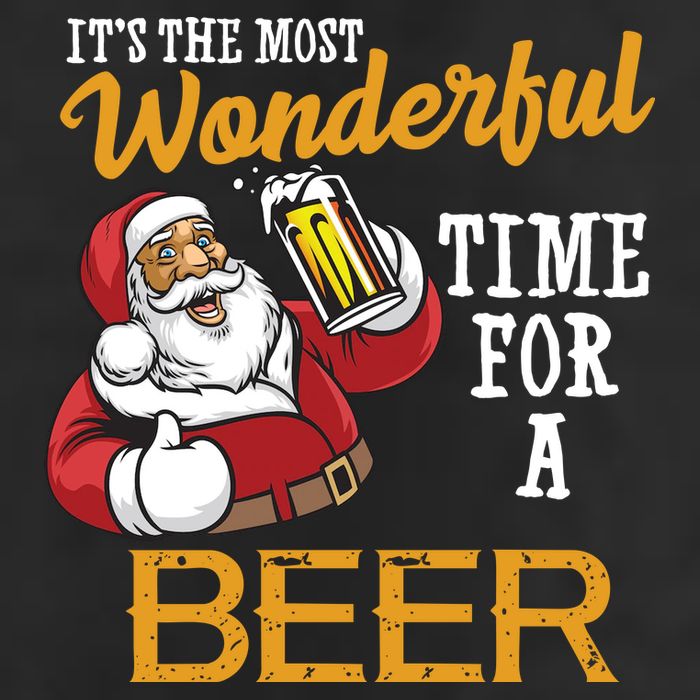 It's The Most Wonderful Time For A Beer Funny Santa Christmas Trucker Hat