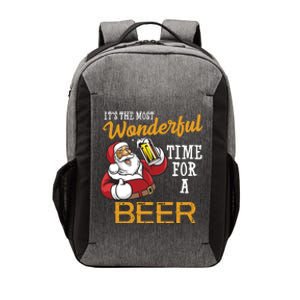 It's The Most Wonderful Time For A Beer Funny Santa Christmas Vector Backpack