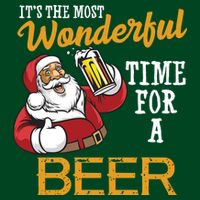 It's The Most Wonderful Time For A Beer Funny Santa Christmas Performance Shirt