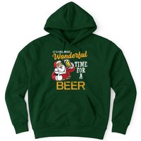 It's The Most Wonderful Time For A Beer Funny Santa Christmas Hoodie