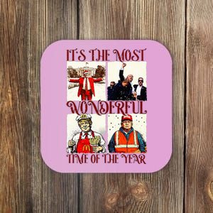 ItS The Most Wonderful Time Of The Year Trump Christmas Coaster