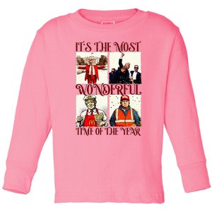 ItS The Most Wonderful Time Of The Year Trump Christmas Toddler Long Sleeve Shirt