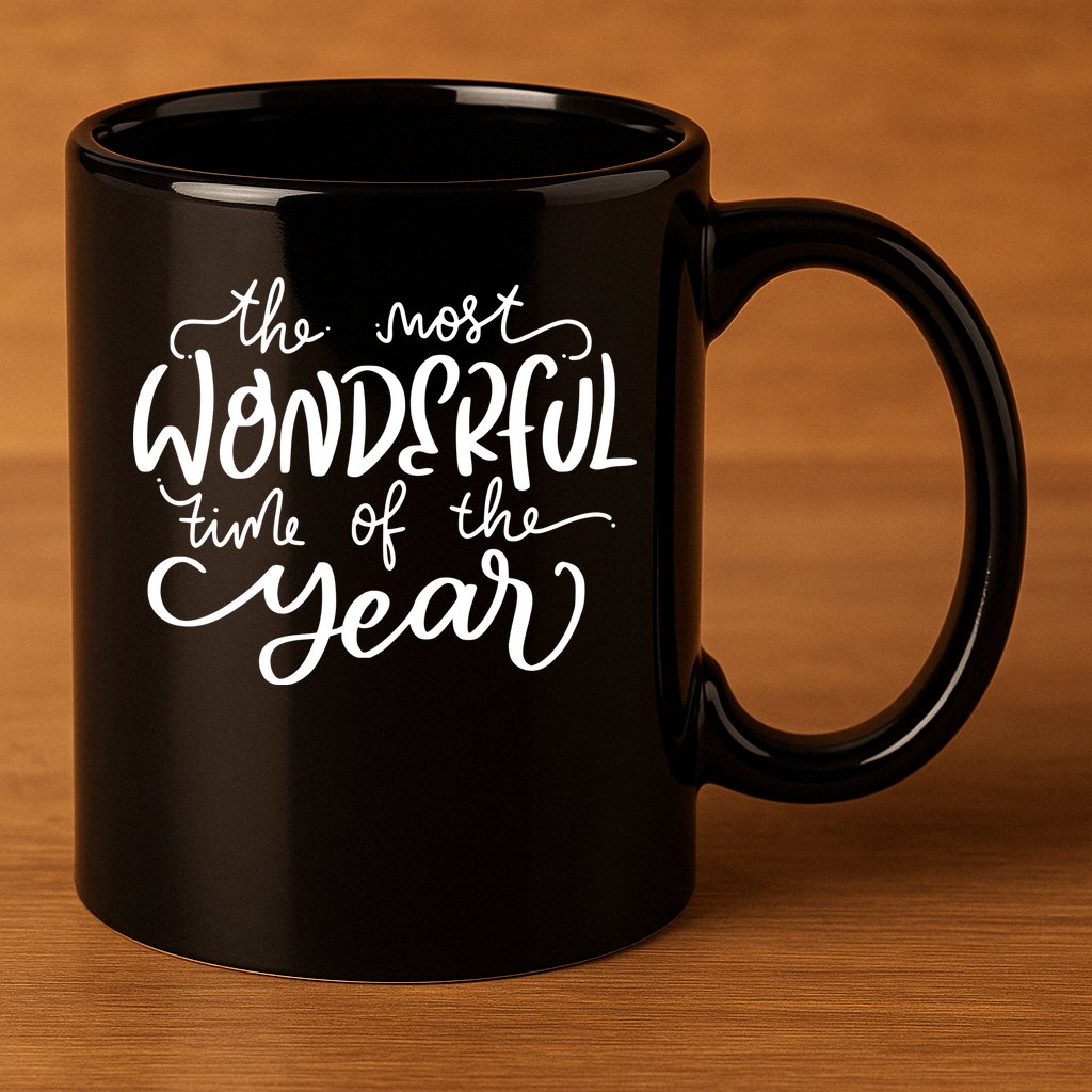 It's The Most Wonderful Time Of The Year Christmas Holiday 11oz C Handle Ceramic Mug