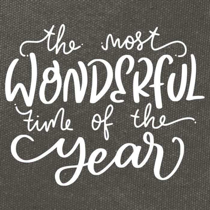 It's The Most Wonderful Time Of The Year Christmas Holiday Cotton Canvas Backpack