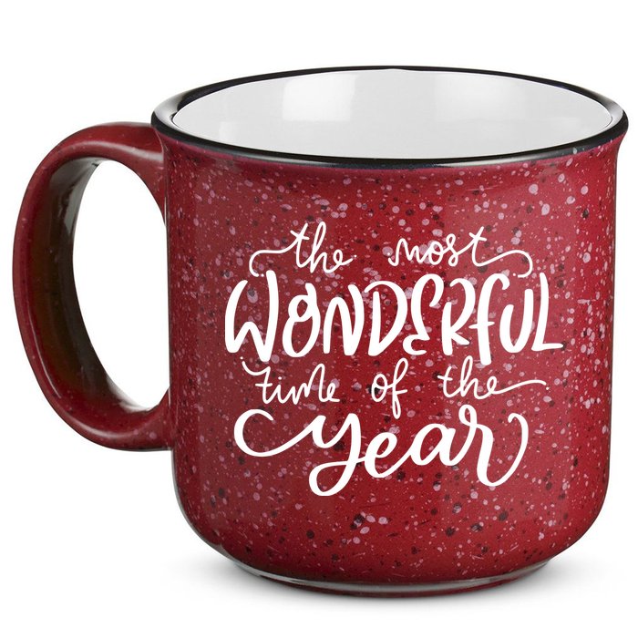 It's The Most Wonderful Time Of The Year Christmas Holiday 15oz Campfire Ceramic Mug