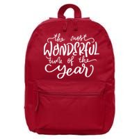 It's The Most Wonderful Time Of The Year Christmas Holiday 16 in Basic Backpack