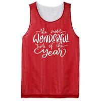 It's The Most Wonderful Time Of The Year Christmas Holiday Mesh Reversible Basketball Jersey Tank