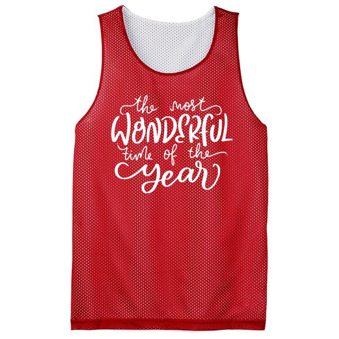 It's The Most Wonderful Time Of The Year Christmas Holiday Mesh Reversible Basketball Jersey Tank