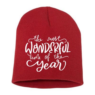 It's The Most Wonderful Time Of The Year Christmas Holiday Short Acrylic Beanie