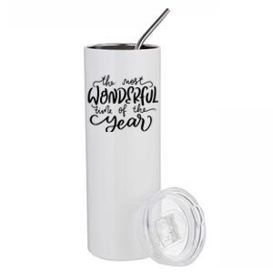 It's The Most Wonderful Time Of The Year Christmas Holiday Stainless Steel Tumbler