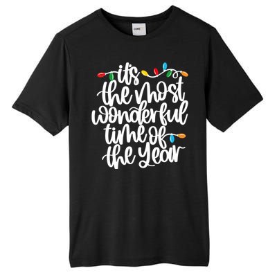 ItS The Most Wonderful Time Of The Year Christmas Lights Gift Tall Fusion ChromaSoft Performance T-Shirt