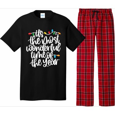 ItS The Most Wonderful Time Of The Year Christmas Lights Gift Pajama Set