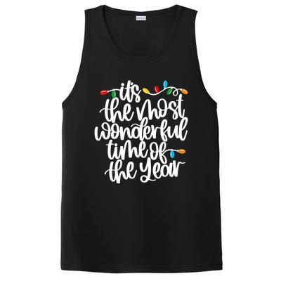 ItS The Most Wonderful Time Of The Year Christmas Lights Gift PosiCharge Competitor Tank