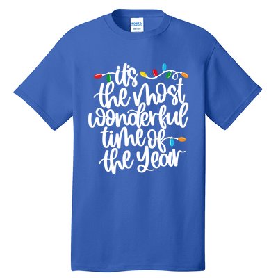 ItS The Most Wonderful Time Of The Year Christmas Lights Gift Tall T-Shirt