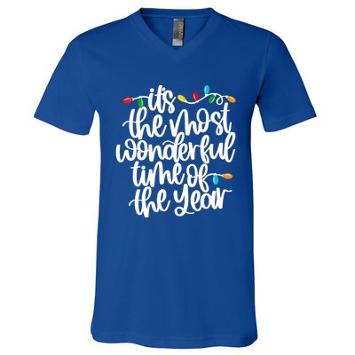 ItS The Most Wonderful Time Of The Year Christmas Lights Gift V-Neck T-Shirt