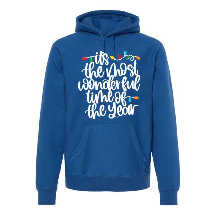 ItS The Most Wonderful Time Of The Year Christmas Lights Gift Premium Hoodie