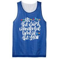 ItS The Most Wonderful Time Of The Year Christmas Lights Gift Mesh Reversible Basketball Jersey Tank