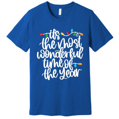 ItS The Most Wonderful Time Of The Year Christmas Lights Gift Premium T-Shirt