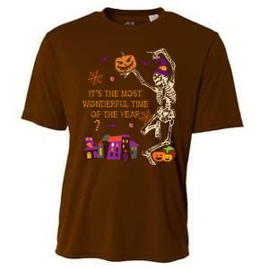 ItS The Most Wonderful Time Of The Year Halloween Skeleton Cooling Performance Crew T-Shirt