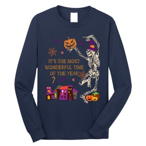 ItS The Most Wonderful Time Of The Year Halloween Skeleton Long Sleeve Shirt