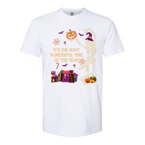 ItS The Most Wonderful Time Of The Year Halloween Skeleton Softstyle CVC T-Shirt