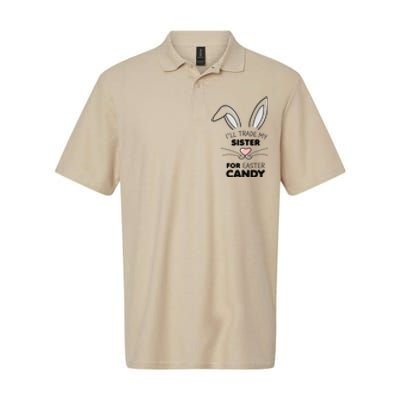 I'll Trade My Sister For Easter Candy Bunny Softstyle Adult Sport Polo