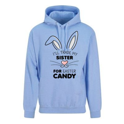 I'll Trade My Sister For Easter Candy Bunny Unisex Surf Hoodie