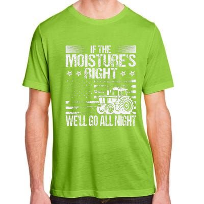 If The MoistureS Right WeLl Go All Night Vintage Usa Flag Adult ChromaSoft Performance T-Shirt